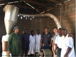 Use of Efficient Small scale Flash Dryer by eleven private cassava flour/starch processors led to increased profitability in Democratic Republic of Congo, Nigeria and Colombia © Luis Alejandro TABORDA